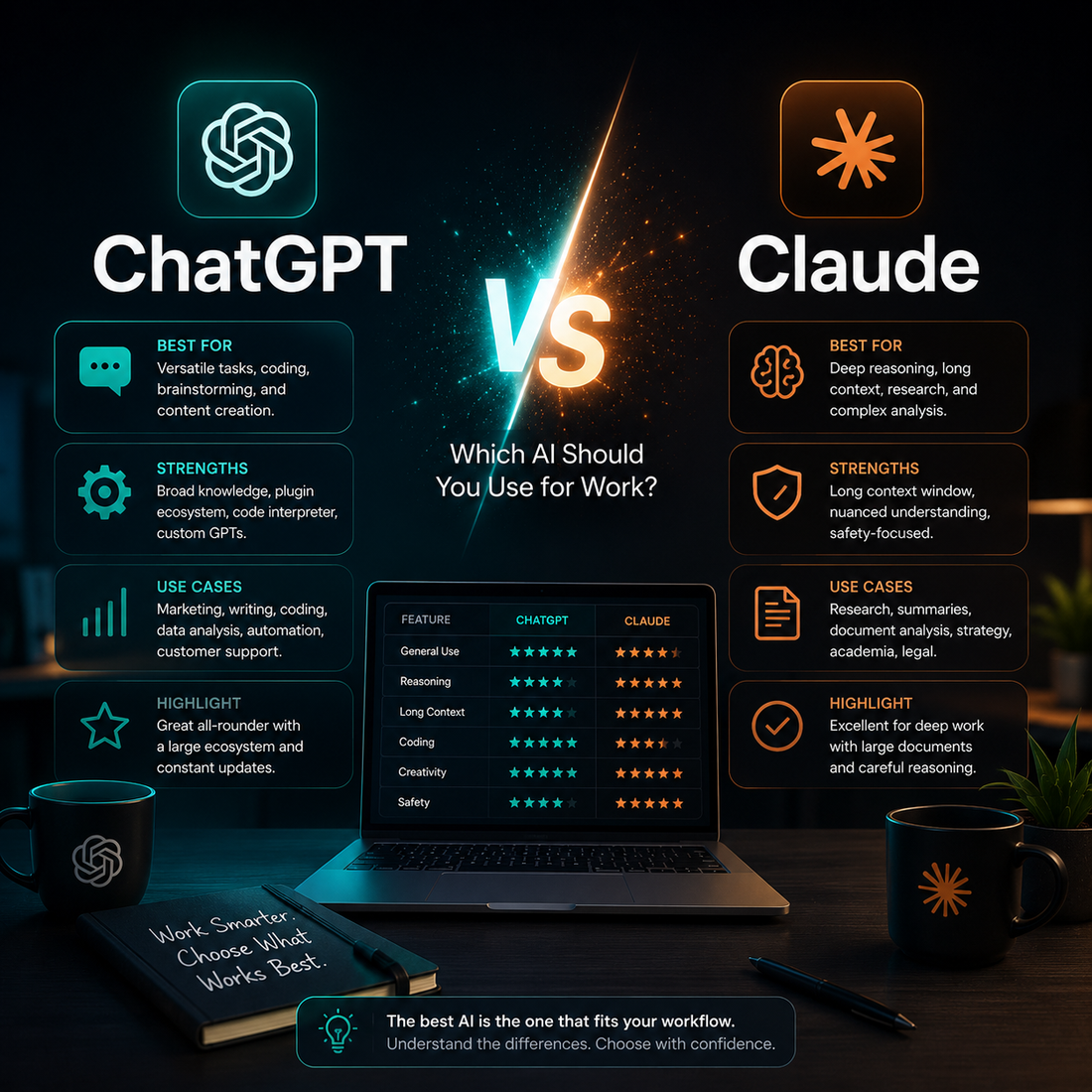 ChatGPT vs Claude: Which AI Should You Use for Work?