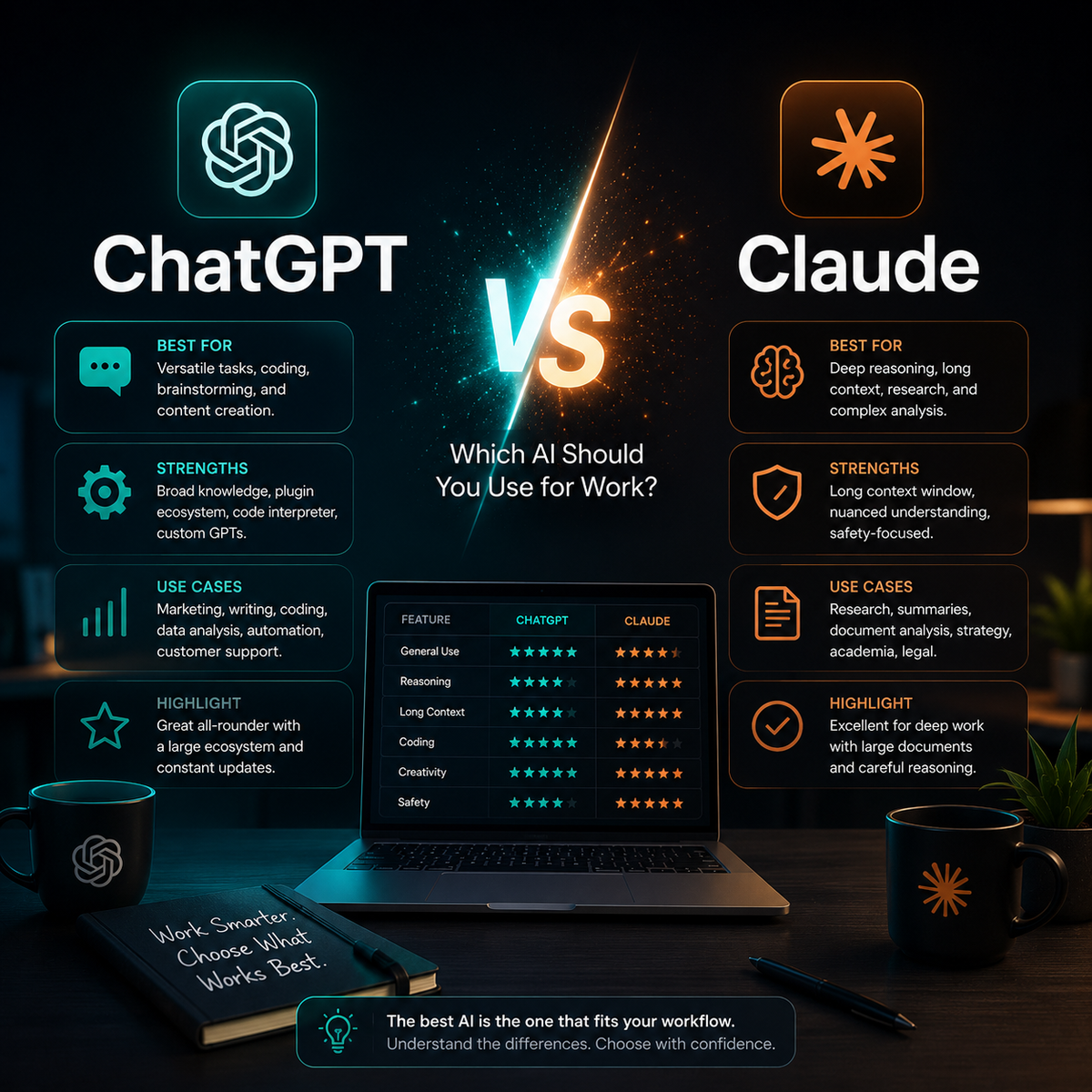 ChatGPT vs Claude: Which AI Should You Use for Work?