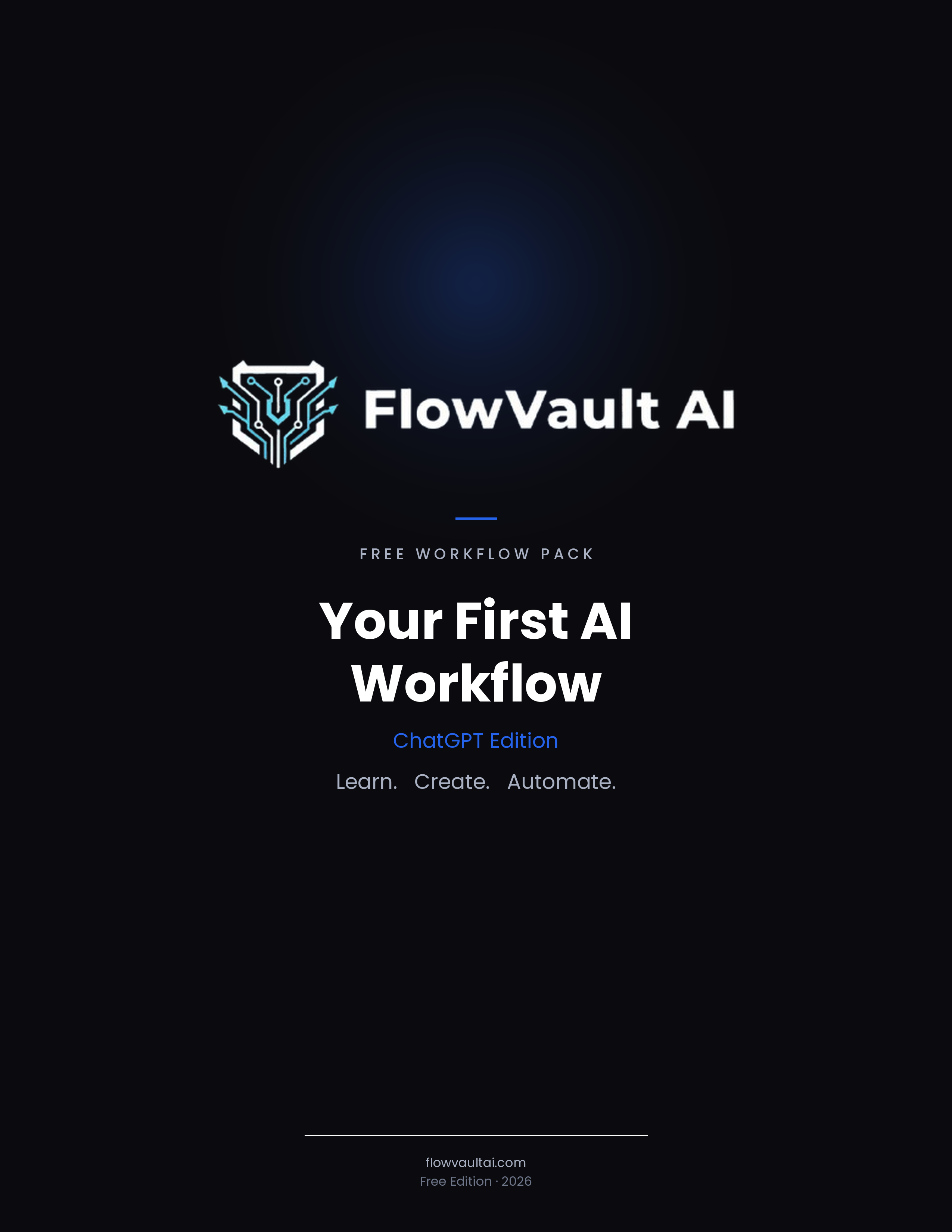 Free Workflow Pack — Your First AI Workflow | FlowVault AI